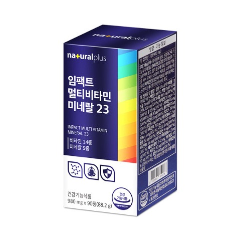 내츄럴플러스 임팩트 멀티비타민 미네랄 23 90정